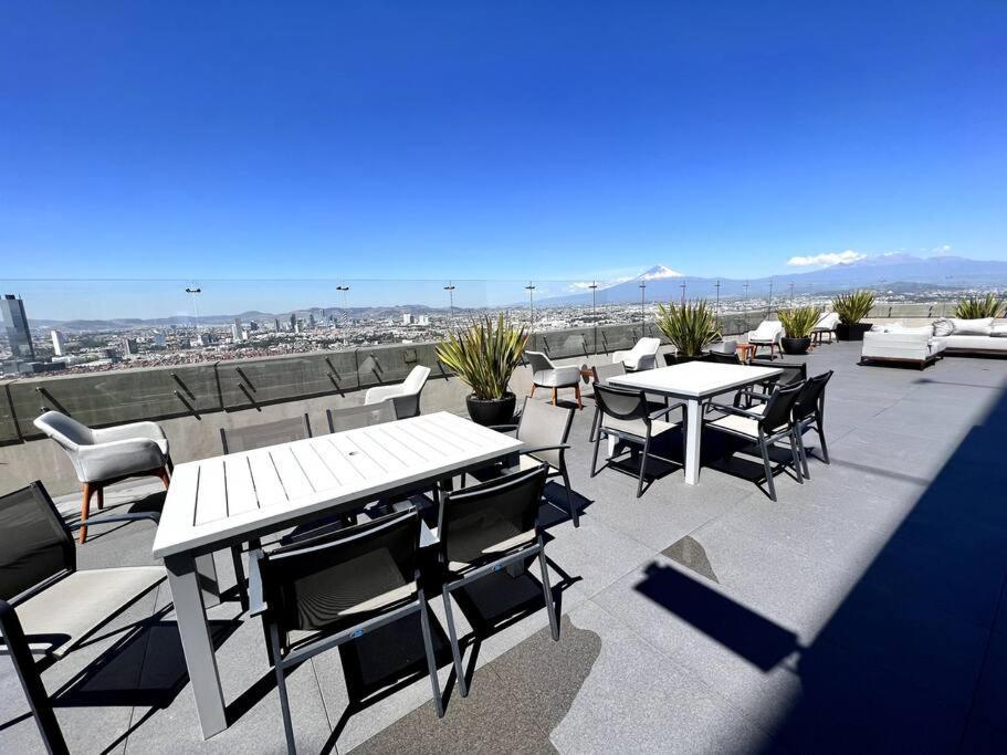 Luxury 3Br Apartment W Pool, Spa & Stunning Views Puebla Eksteriør billede